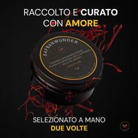 Zafferano in polvere Premium Safranwunder – raccolto e curato con amore, selezionato a mano due volte