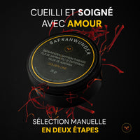 Safran en filaments Premium Safranwunder – cueilli et soigné avec amour, sélection manuelle en deux étapes