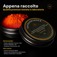 Zafferano in polvere Premium Safranwunder – appena raccolto, qualità premium testata in laboratorio